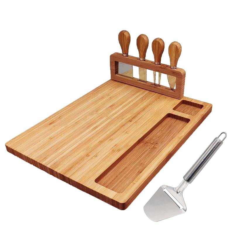 

Bamboo Cheese Board Charcuterie Boards Set & Serving Tray for Meat and Wine Birthday Gifts for Women Wedding Gifts for Couples