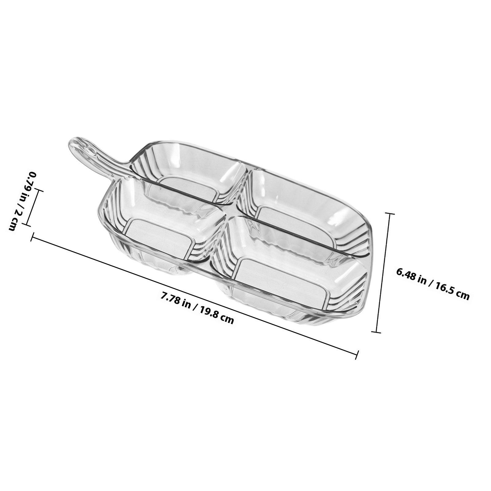 Versatile Multi-Compartment Prep Tray for Garlic Onions Herbs Spices Fresh Food Separation Compact Cooking Accessory Ingredient светло-серый