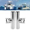 2pcs Stainless Steel Fishing Rod Holder for Tournament Style Clamp for 1‑1 4into 2in Rail Mount
