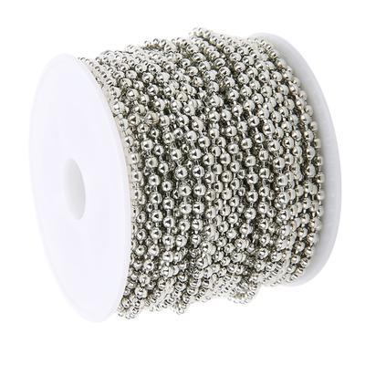 10 Yard/Rolle Edelstahl-Kugelperlenkette für DIY-Schmuckzubehör, 1,5 mm
