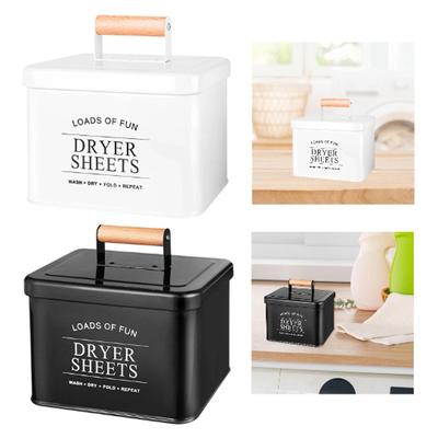 Dryer Sheet Container Organizer Decor Farmhouse Dustproof Accessories Multipurpose Portable Laundry Pod Storage Box for Dorm