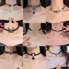 Elegant Black Leather Choker Clavicle Chain Necklace - Hot Girl Style Accessories
