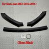 Para Seat Leon 3 MK3 5F TDI TSI ST SC 2012-2016 ABS Spoiler Accesorios Tuning Kit de Carrocería Divisor de Labio Difusor para Parachoques Delantero 3 Piezas