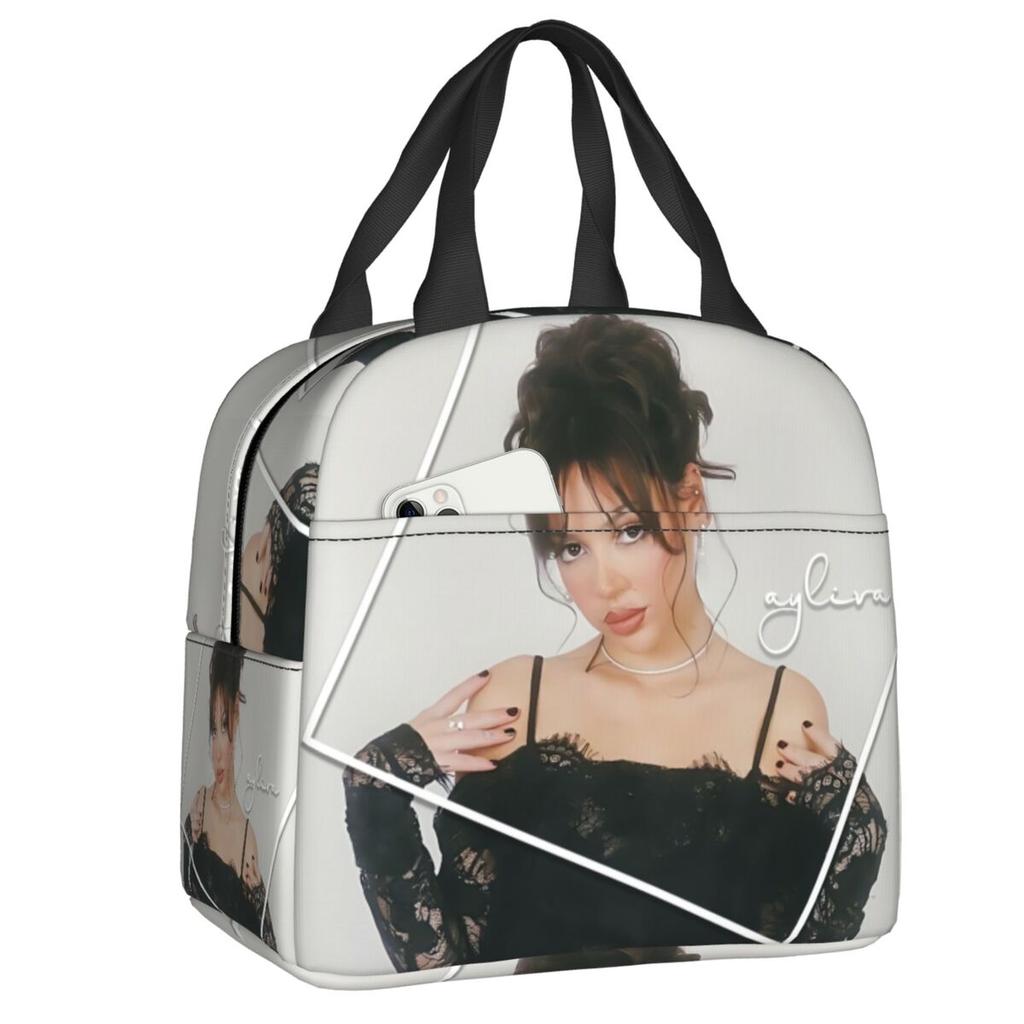 Custom German Singer Ayliva Insulated Lunch Bag for School Office Waterproof Thermal Cooler Bento Box Women Kids