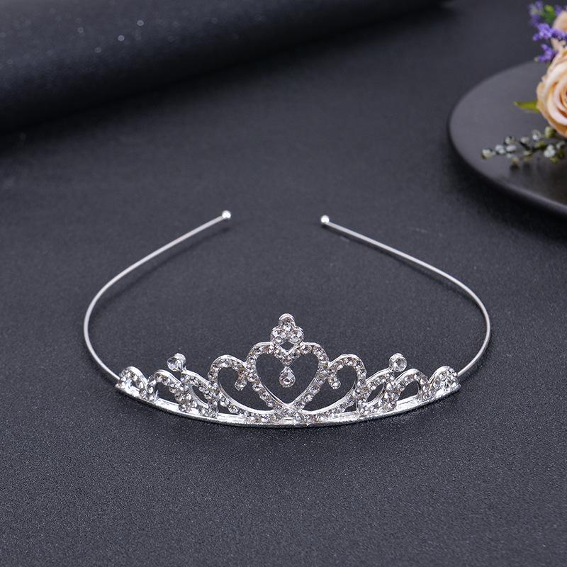 Exquisite Princess Crystal Tiara Crown Headband Children Girls Love Bride Prom Wedding Party Accessories Jewelry Gifts New 2024