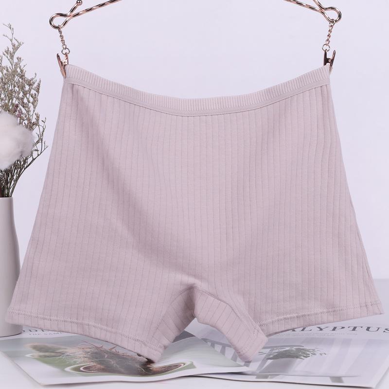 2024 High-Waist Cotton Boxer Briefs for Women - Plus Size MM200, Soft Threaded Design