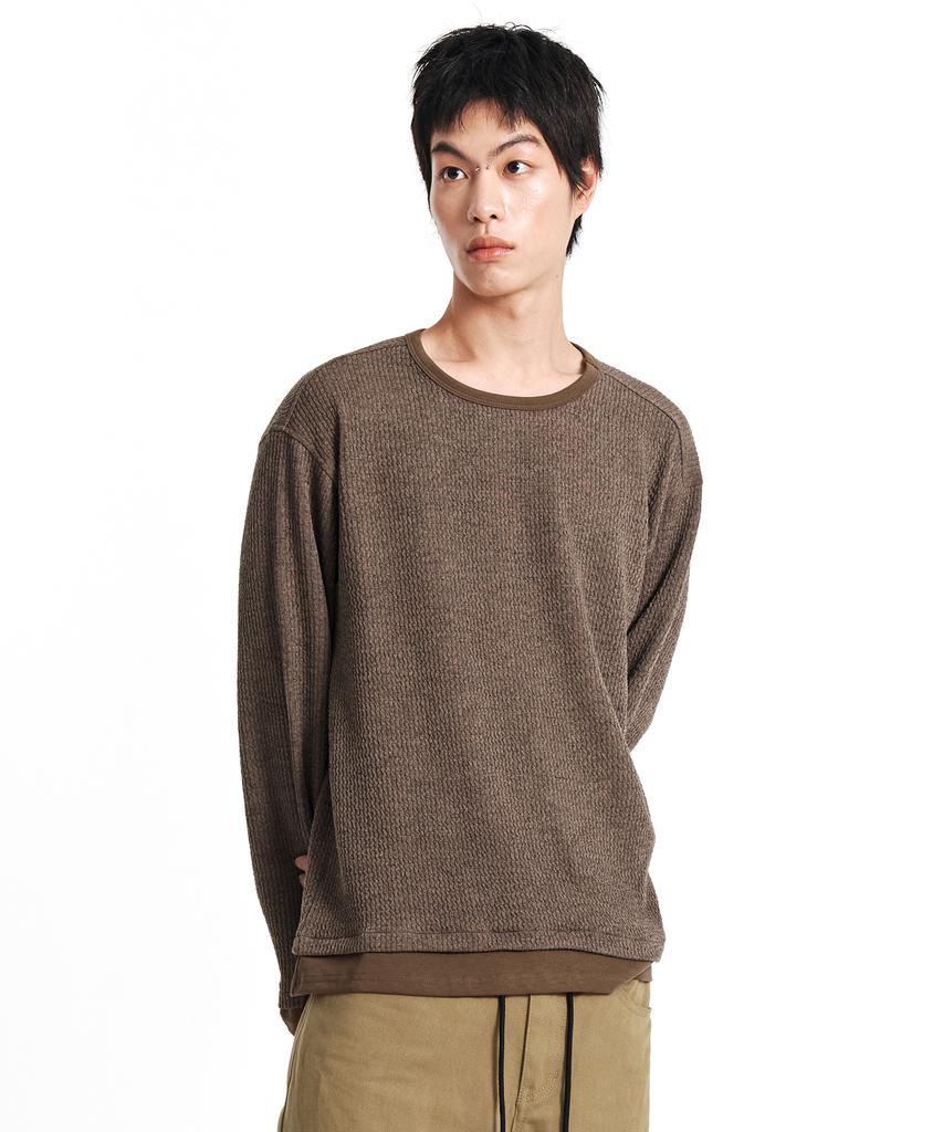 Gicheol Midgrid Crew Knit (Brown)