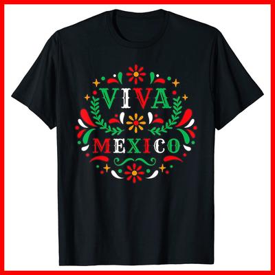 Viva Mexico Mexican Independence Day - I Love Mexico Black Cotton T-Shirt Unisex T-Shirt
