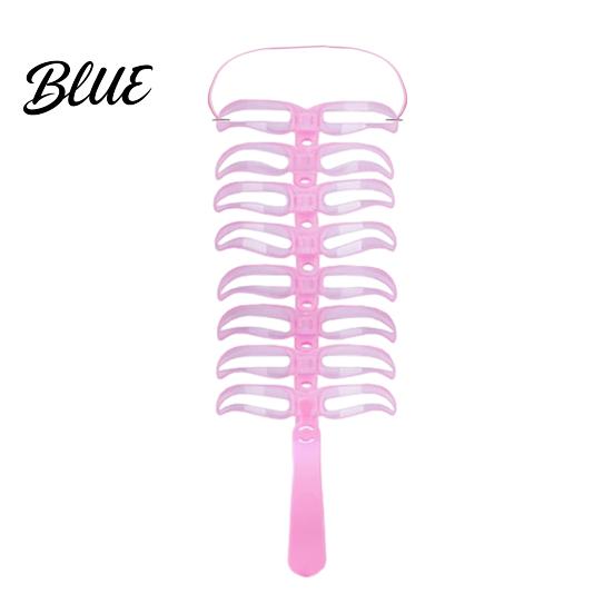 Eyebrow Stencil with Handle 1/2 Sets Kit 8 Shape Brow Template & Women Headband Reusable Shaping Drawing Guide Tools for Beginner Shaper