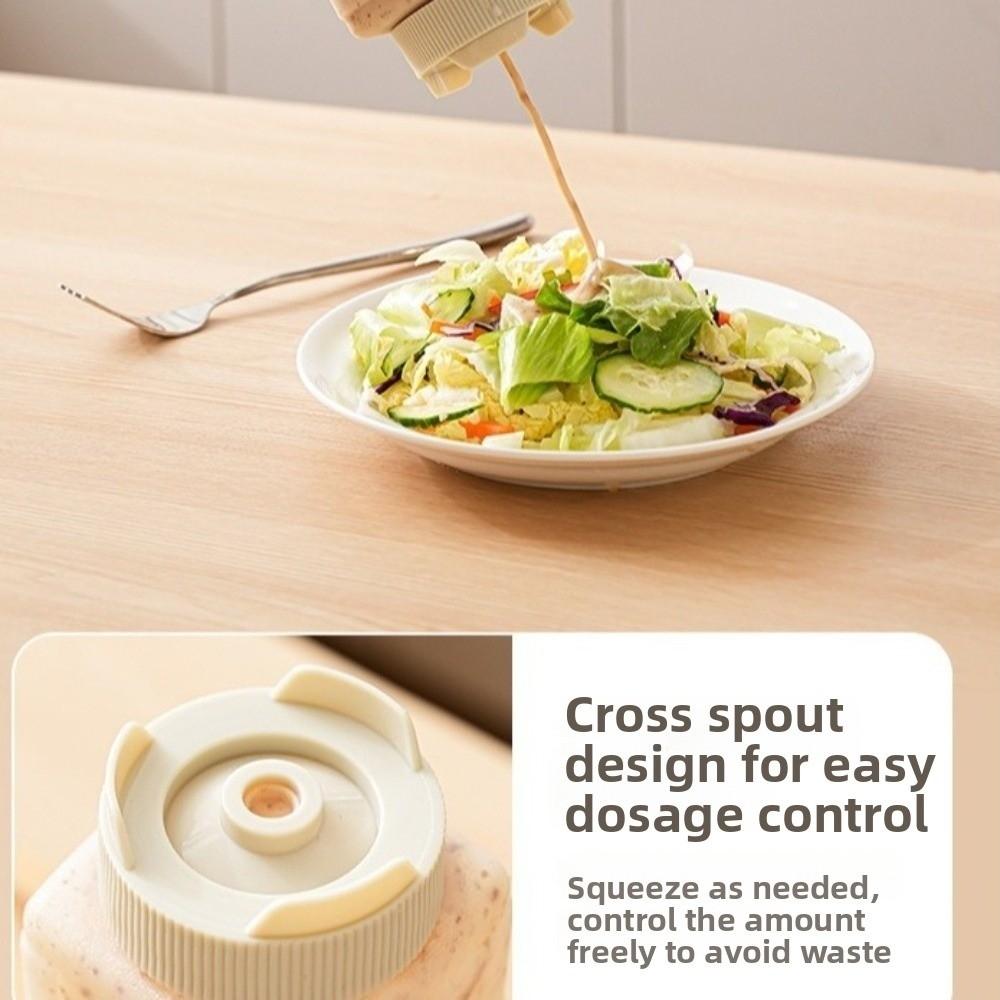 Large Capacity Condiment Dispenser Clear Plastic Sauce Storage Container  Seasoning Storage