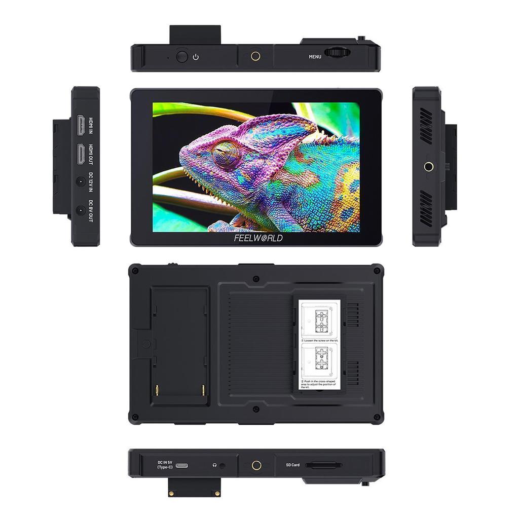 FEELWORLD F7 PLUS 7 Inch DSLR Camera Field Monitor Video Monitor Touch Control Panel 4K HDMI Input Output 1200nits