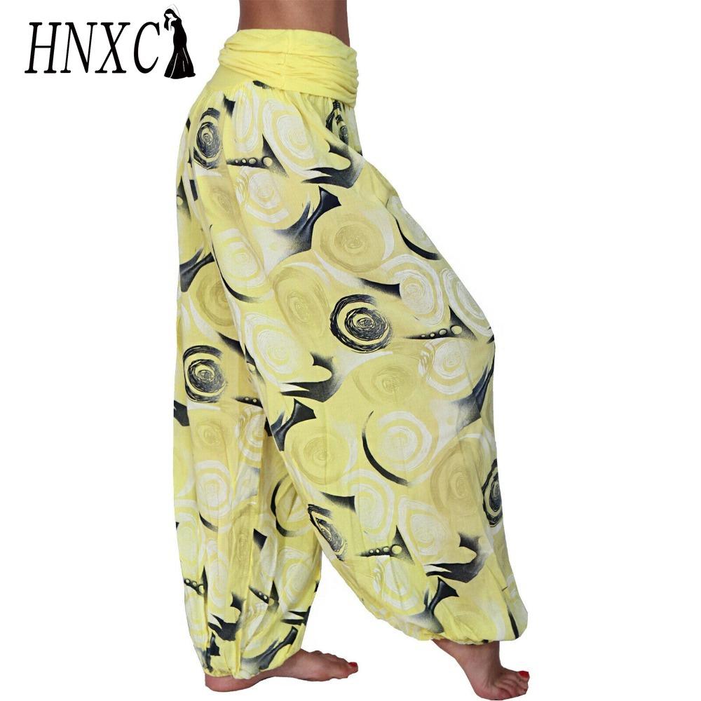HNXC 15 Culori Pantaloni Lungi Casual Elastici Talie Mărime Mare Imprimeu Drept Largi Pantaloni Lungi Haren
