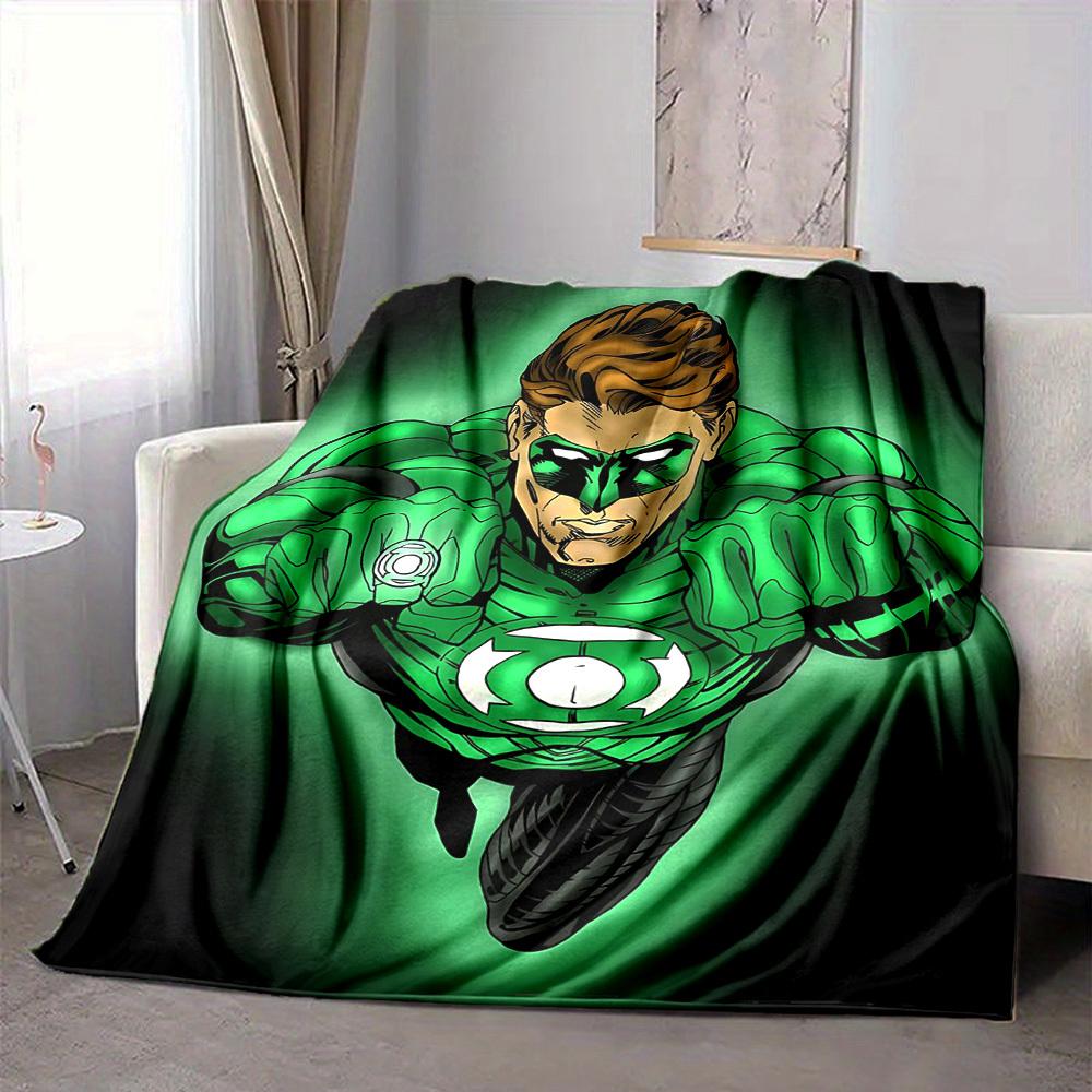 1pz Coperta Anello Lanterna Verde Fibra di Poliestere, Comfort per Tutte le Stagioni per Divano, Letto, Ufficio, Auto, Campeggio, Ideale Decorazione per la Casa e Regalo, Comfort per l'Ufficio