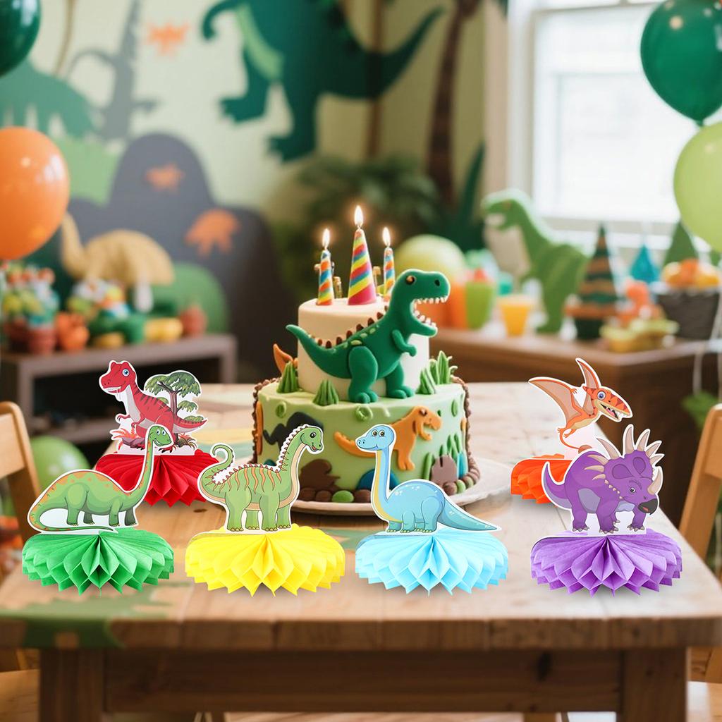 Roar Dinosaur Honeycomb Set Jungle Safari Birthday Party Decor Kids Favors Gift Ornament Jurassic World Boy Baby Shower Supplies