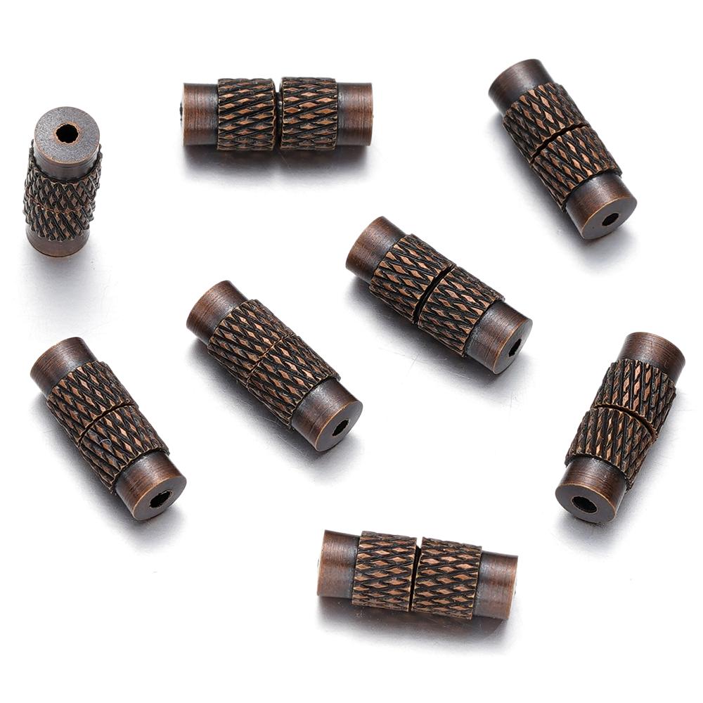 20pcs Brass Screw Clasp Closure Fastener Lock Jewelry End Tip Caps For DIY Bracelet Necklace Jewelry  Making Supply Accessories