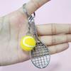Creative Tennis Racket Keychain Pendant - Sports Gift & Backpack Accessory