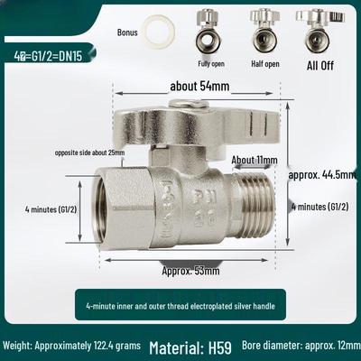 All-Copper 1/2-inch Ball Valve