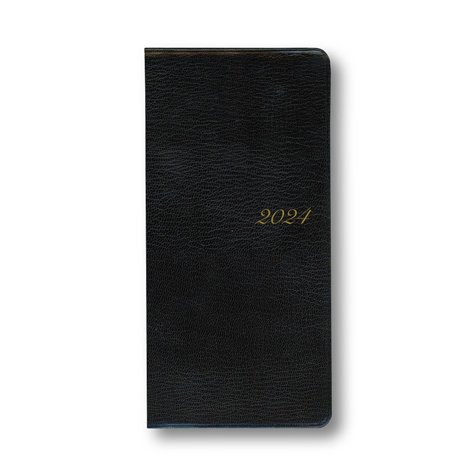 Ежедневник Daigo 2024, Ежемесячный планировщик, Натуральная овечья кожа, Черный, E8217, Начинается в декабре 2023 г.