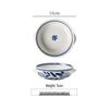 Retro Blue & White Porcelain Double Ear Round Jar - Large Deep Soup or Rice Bowl, Creative Ceramic Tableware for Hotels & Restaurants