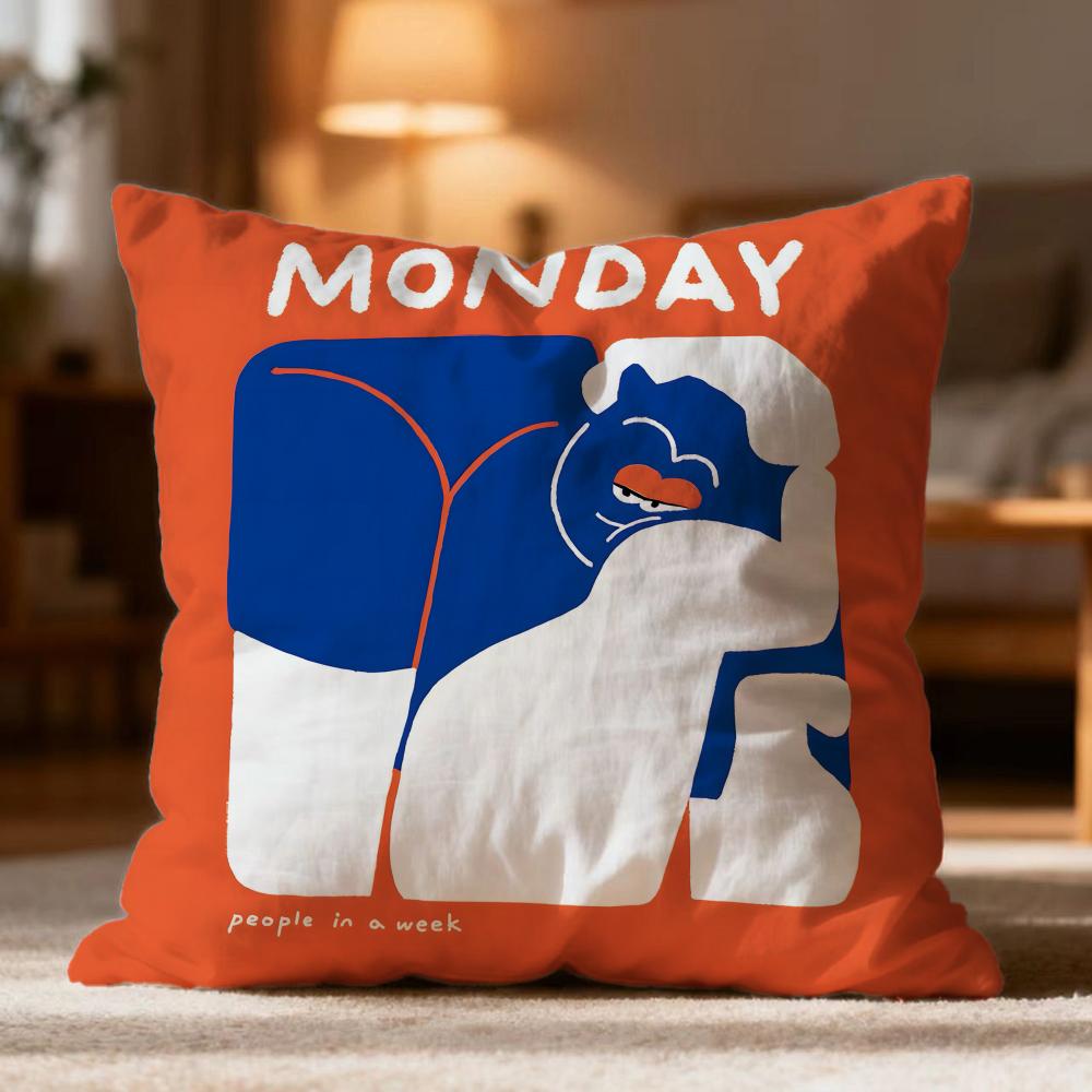 Hot People Living in a Frame Cushion Cover Soft Washable Pillow Case Multi-Scene for Couch Bed Travel Office Use