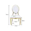 Wudu Gold Light Luxury Dining Set: Creative Iron Chairs with Soft Backrest for Weddings, Hotels, Banquets, and Living Rooms.