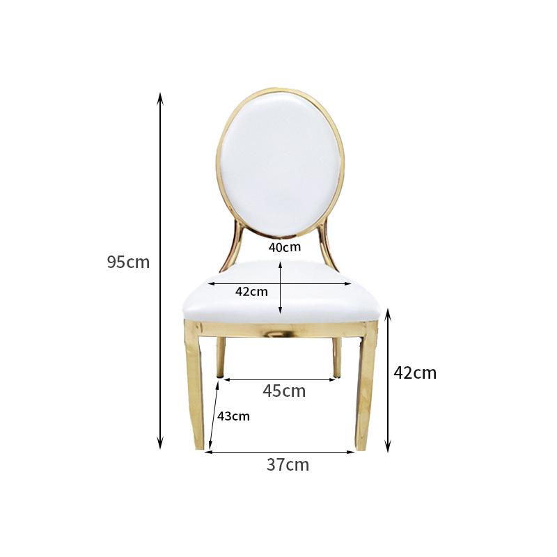 Wudu Gold Light Luxury Dining Set: Creative Iron Chairs with Soft Backrest for Weddings, Hotels, Banquets, and Living Rooms.