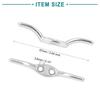 ACROPIX Rope Boat Deck Flag Pole Cleat Hooks 316 Stainless Steel with 4 Mounting Screws 51mm Silver Tone 2pcs
