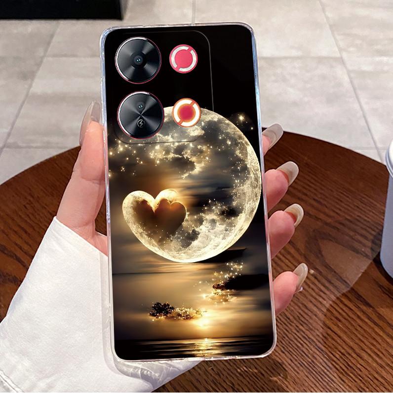Case For Itel P65 P671L P 65 Casing Luxury Cute Love Heart Rabbit Funny Pattern Cover Clear TPU Silicone Soft Shell Phone Case