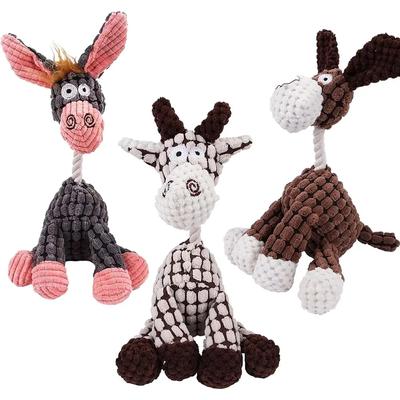 Tough Dog Toys Stuffed Squeaky Dog Toys Assortment Plush Animal Dog Toys Puppy Pet Toys for Small Medium Large Dogs Pet Supplies