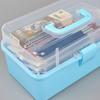 3 Layers Storage Box Multipurpose Organizer with Handle Storage Case Dust-Proof Storage Organizer Tool Box for Paints
