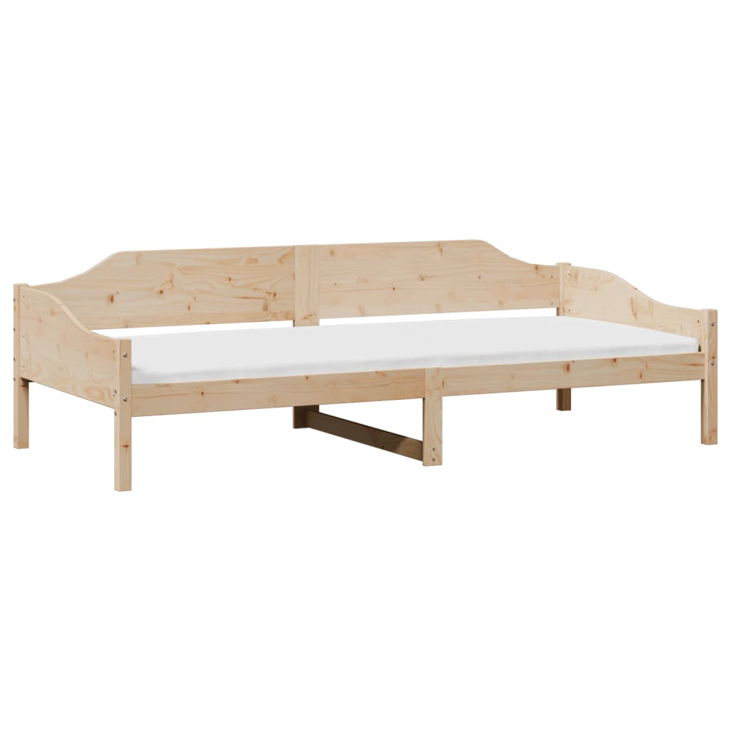Solid Wood Bed Frame Without Mattress 90x190 Cm Pine Wood