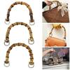 DIY Handmade Detachable Bamboo Purse Handles With Buckle 15.5CM Bamboo Bag Handles U-Shaped Shoulder Bag Strap Gift Box