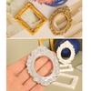 Mini Gold Picture Frame Victorian Small Resin Antique Photo Frame Tiny Baroques Ornate Frame Without Glass or Backing