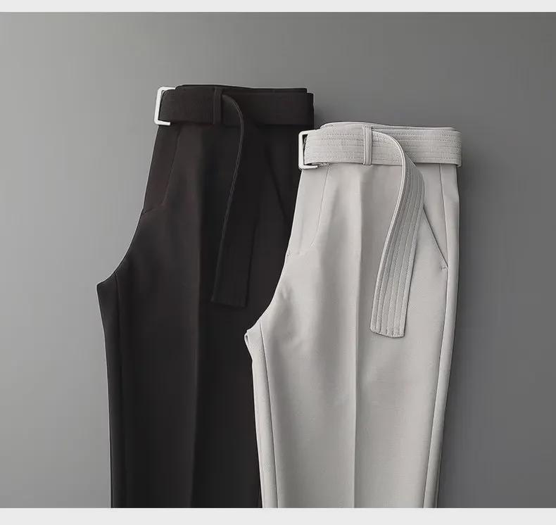 Men's Slim Fit Trendy Summer Drape Trousers - 2023 Nine Point Casual Suit Pants, Thin Section