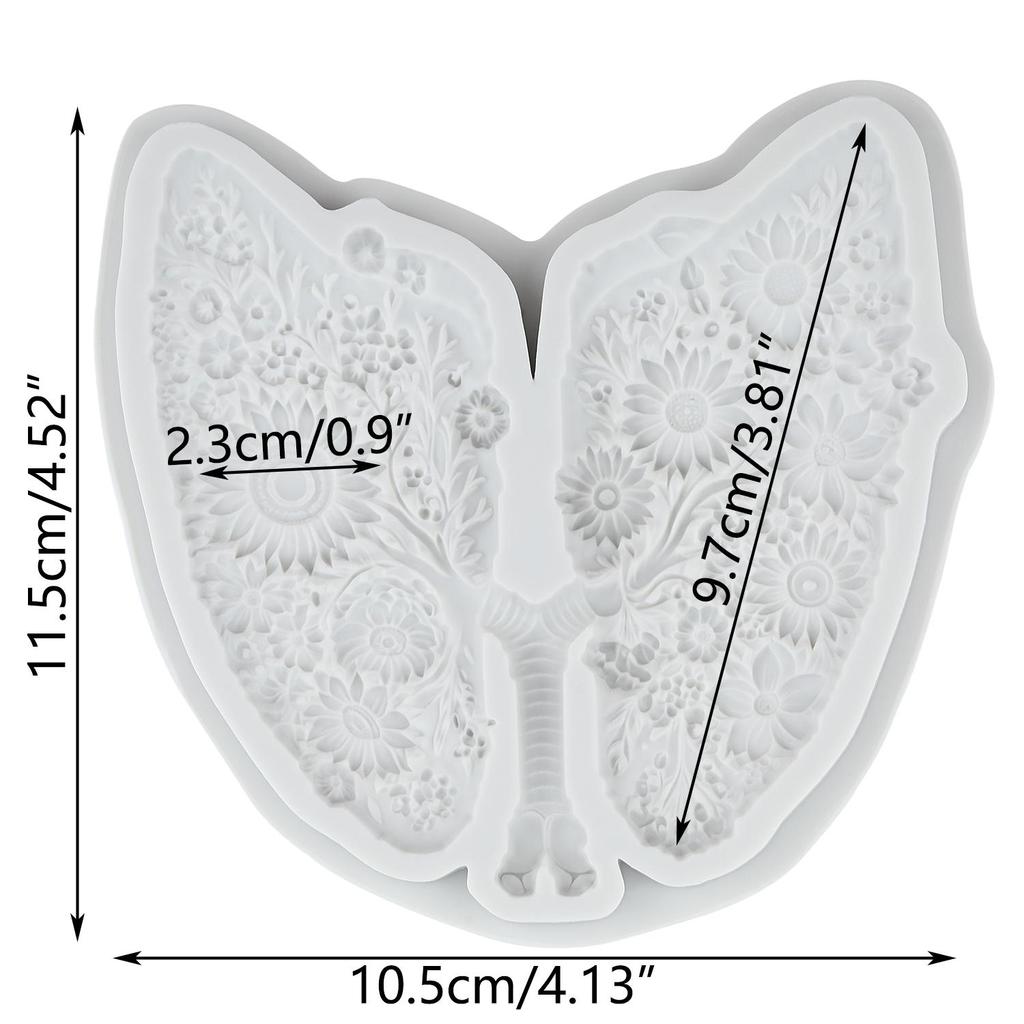 Human Organs Silicone Mold Lung Heart Brain Skull Skeleton Fondant Molds Cake Decorating Tools Cupcake Topper Candy Sugar Craft Gum Paste Polymer Clay