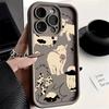 Lucky Angel Sheep Silicone Phone Case For iPhone 11 13 12 14 15 16 Pro Max 13 15 Pro XR XS Max 7 8 14 15 16Plus Shockproof Cover