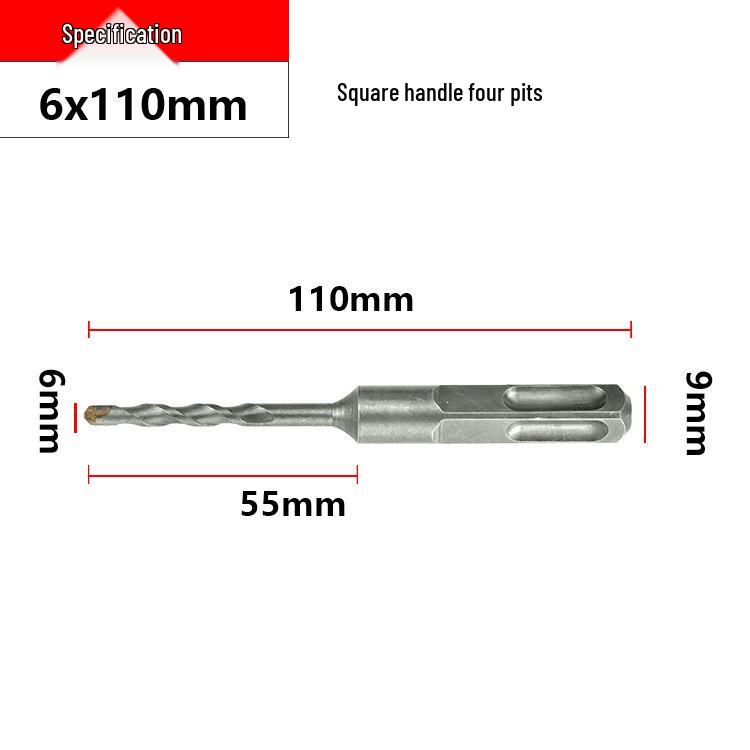 Round & Square Shank Concrete Hammer Drill Bit for Wall Drilling