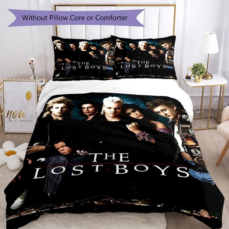 3pcs The Lost Boys Bedding Set Duvet Cover Closure Includes 1 Duvet Cover & 2 Pillowcases, Soft and Comfortable for All Seasons.