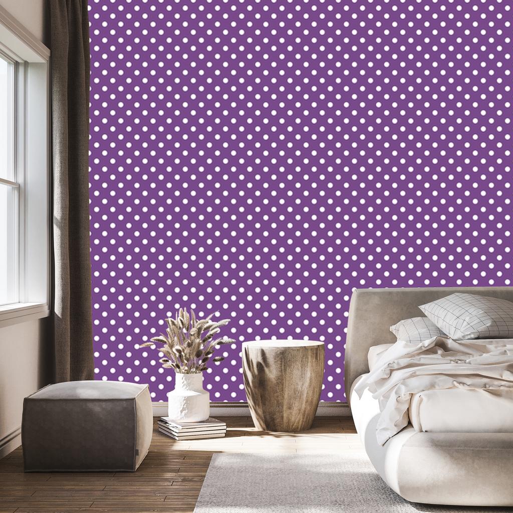 Wallpaper Dots purple, top purple for living room and bedroom 50x1000