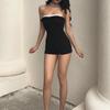 Summer New Strapless Backless Y2K Sexy Rompers Women Solid Slim Fit One-piece Casual Jumpsuits Women Outfits Elegant High Waist Women's Bodysuit 25746