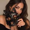 Women’s Halloween Bat Costume Black Hooded Bat Wing Cape Gothic Cosplay Poncho with Furry Ears for Party