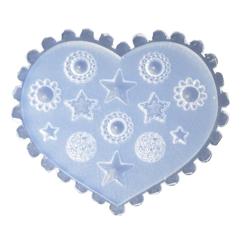 Silicone Carved Nail Stickers Nail Art Silicone Mold 3D Flower Star Nail Art Mold Flower Silicone Carved Mold Nail Decor