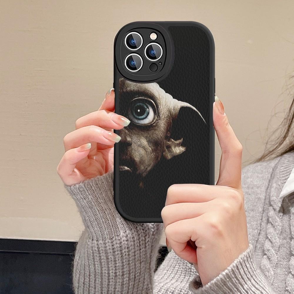 

Dobby Cute Phone Case Hard Leather For iPhone 14 13 12 Mini 11 14 Pro Max Xs X Xr 7 8 Plus Fundas iphone 12pro