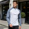 Men’s Active Quick Dry Summer Wear Casual Long Sleeve Shirts Half-zip