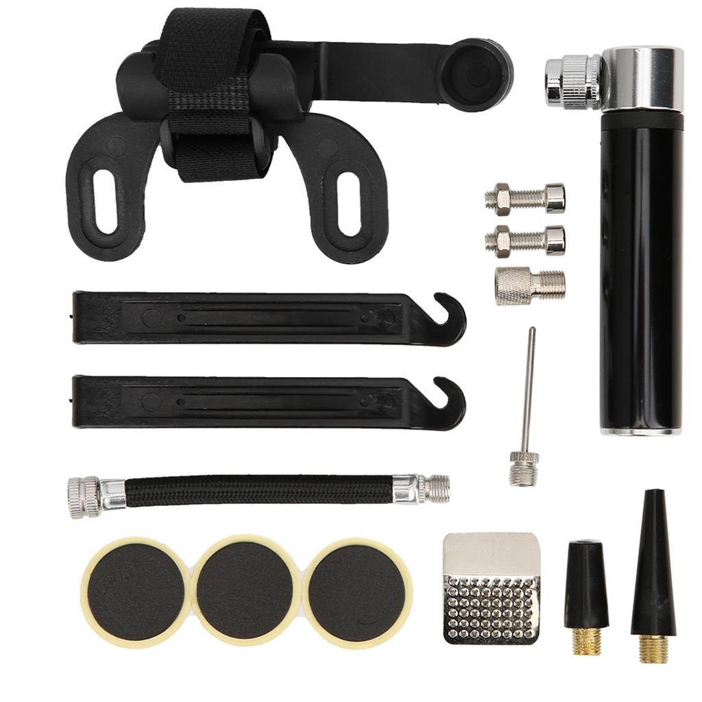 Zestaw naprawczy do opon rowerowych Mini pompka rowerowa Zestaw naprawczy do rowerów szosowych górskich Czarny