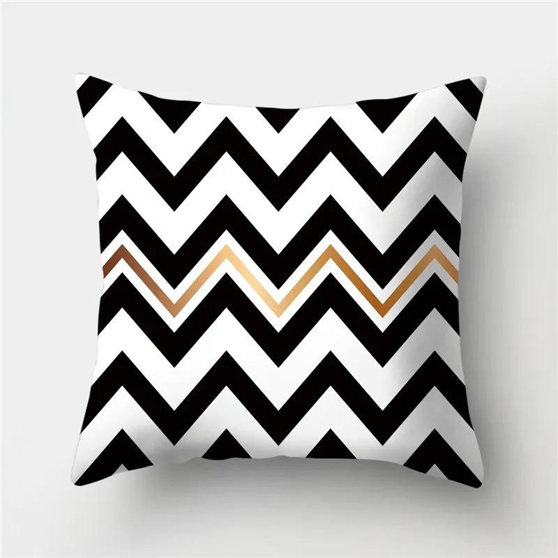 45x45cm black geometric stripes irregular pattern series cushion cover square pillow case home office bedroom decoration