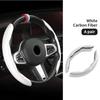 WET1 For Volkswagen VW Carbon Fiber Steering Wheel Trim Non Slip Durable Split Wheel Protector Passat Golf 4 5 6 Tiguan Polo Scirocco