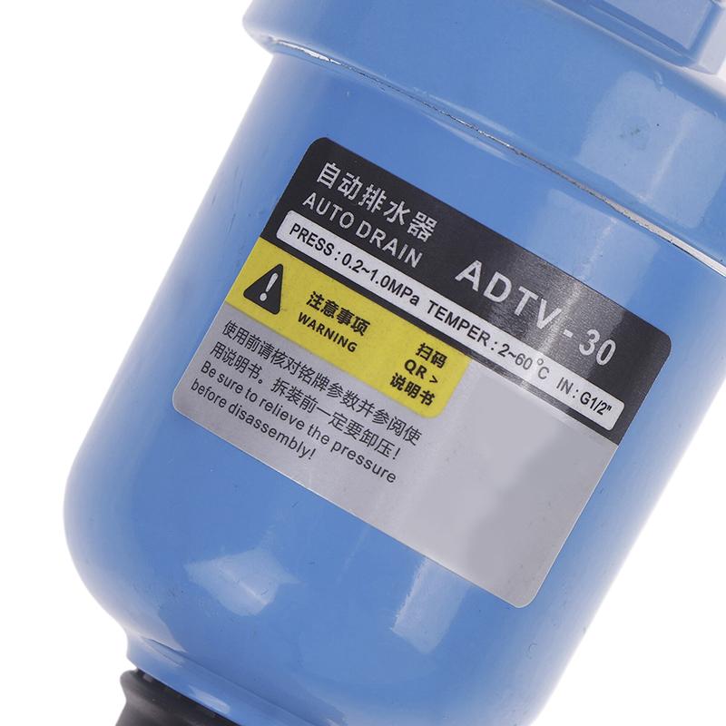 Adtv-30 G1/2 1,5 MPa Automatický odtokový ventil Plovákový odvaděč pro vzduchový kompresor Dn15 Mini vzduchový filtr Jednoduchý automatický odvaděč