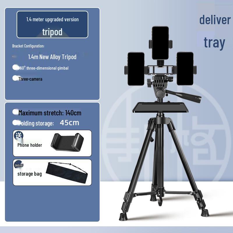 2025 Universal Phone Holder & Tripod Set for Live Streaming & Dual-Position Camera Use