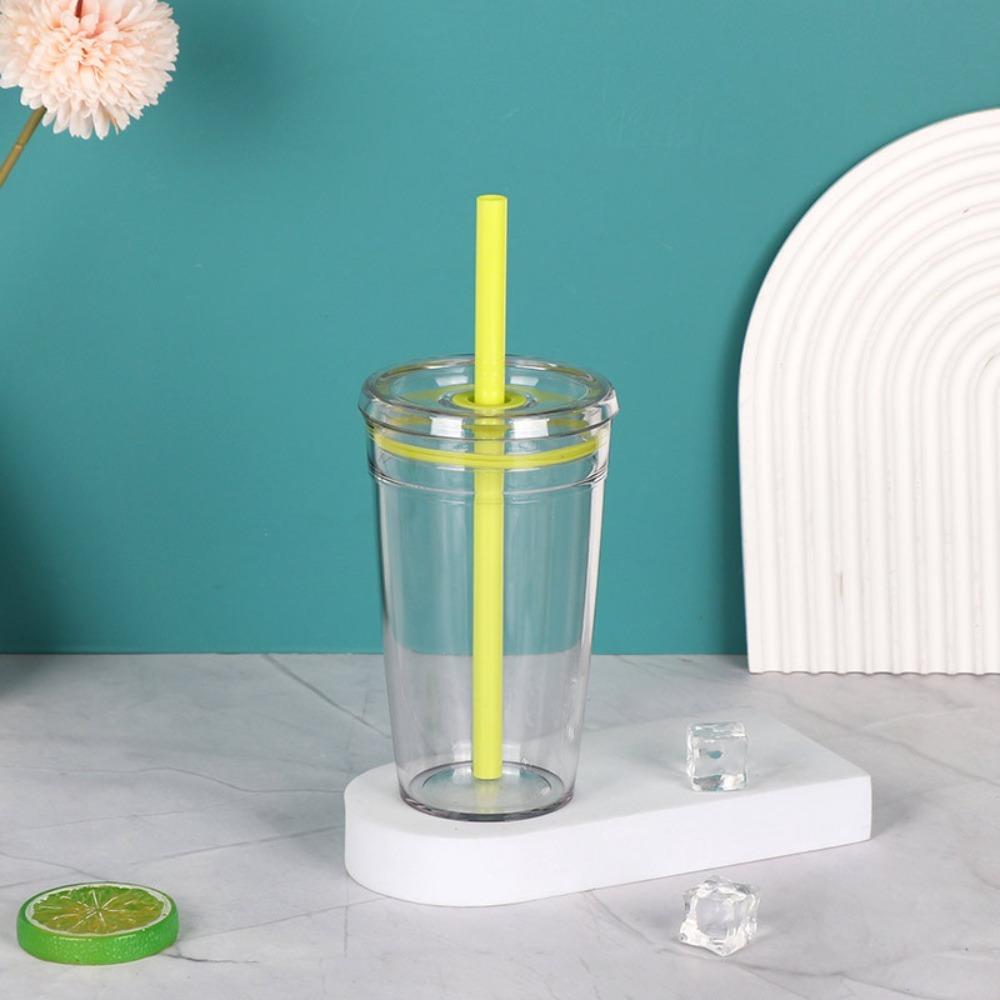 450ml Coffee Cup Reusable Car Tumbler Fashion Straw Cup Home